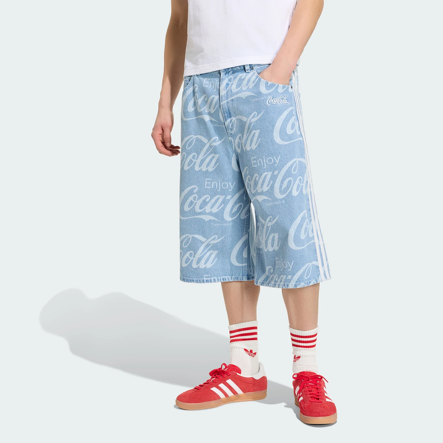 Adidas genuine clover men's fashionable embroidered breathable sports shorts KY2112