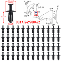 50x Car Fender Bumper Fastener Wheel Arch Lining Mudguard Trim Clips Fixed Clamp Grille Rivet For Mercedes-Benz C Class BMW Opel
