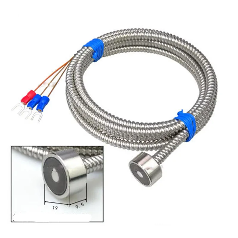 

1 шт. термопара PT100 RTD K-типа, усиленная, 19*9.5 мм, магнитный датчик, гибкий металлический шланг с защитным кожухом, 0.5-10 м