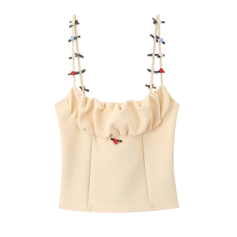 

Withered 2026 New Fashionable Temperament Women's Sexy Spicy Girl Flower Corset Style Top Woman Clothes Female Clothing