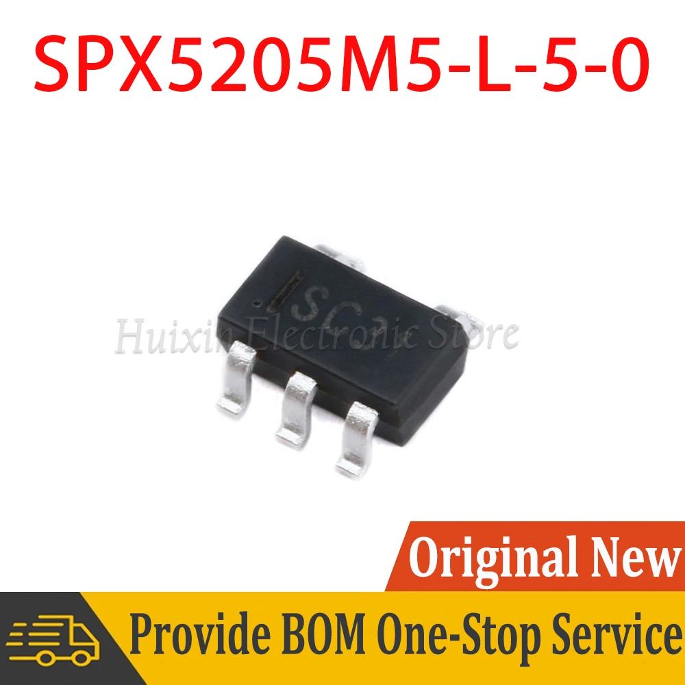 5pcs SPX5205M5-L-5-0/TR SPX5205M5-L-5-0 SOT-23-5 Low Dropout Linear Regulator LDO SMD New and Original IC Chipset