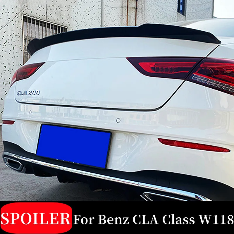 For 2019 20 21 22 23 Mercedes Benz CLA Class W118 250 200 220 Car ABS Plastic PSM Style Rear Trunk Spoiler Wings Accessories