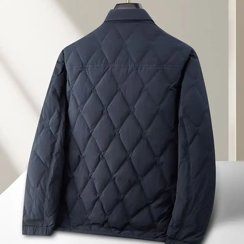 2025 Autumn/Winter New Men's Down Jacket Down Content 90% Quality Fabric Lightweight Youth Down Jacket Shirt Collar