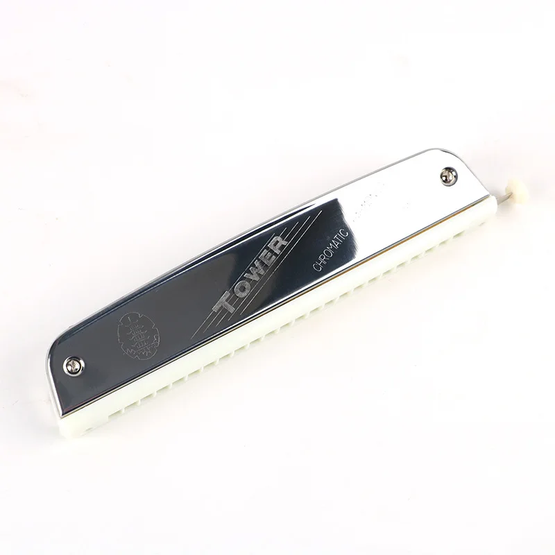 Easttop Tower Chromatic Harmonica C Tune 24 Hole Wind Instrument Adult Kids Beginner Learning Performance Musical Instrument