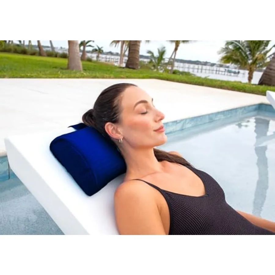 Pool Lounge Chair Pillow. Lounger Headrest for in Pool Ledge. Adirondack Chair Head Pillow. for Beach Chair and Chaise Lounge.