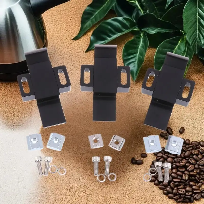 أجزاء تثبيت إطار قفل بمشبك للباب من سبائك الألومنيوم الأسود مناسبة لملف الألومنيوم القياسي الأوروبي 3030 4040 4545