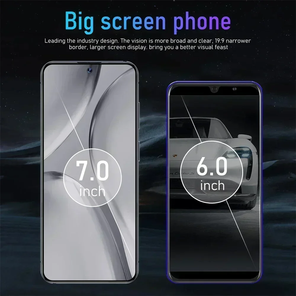 2024 Original S24 Ultra 7.0 Inch 4G 5G Face Unlock Smartphone 16GB+1TB Smart Mobile Phones 7000mAh Cellphones Android Cell Phone