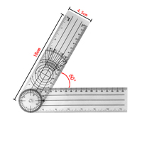 0-140mm  360 Degree Goniometer Angle Medical Spinal Angle Ruler Angle Inclinometer Ruler Protractor Angle finder Measuring Tool