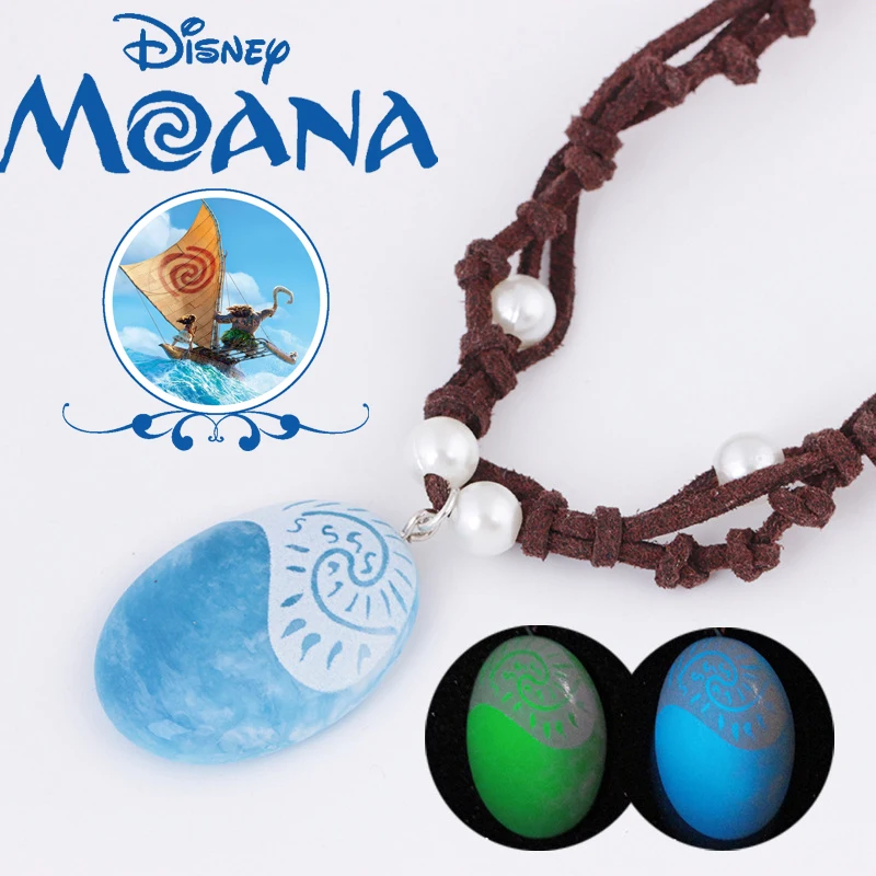 

Disney Moana2 Heart of Te Fiti Necklace Moana Necklaces Maui Luminous Pendant Children's Cosplay Prop Kids Holiday Birthday Gift