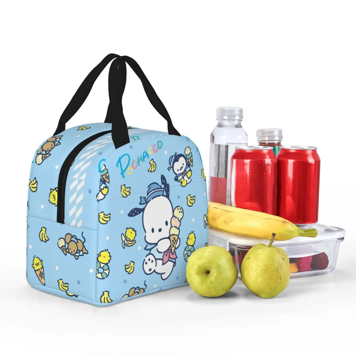 Sacchetti per il pranzo isolati per gelato Pochacco contenitore per pasti portatile borsa termica Lunch Box Tote Office Travel Bento Pouch