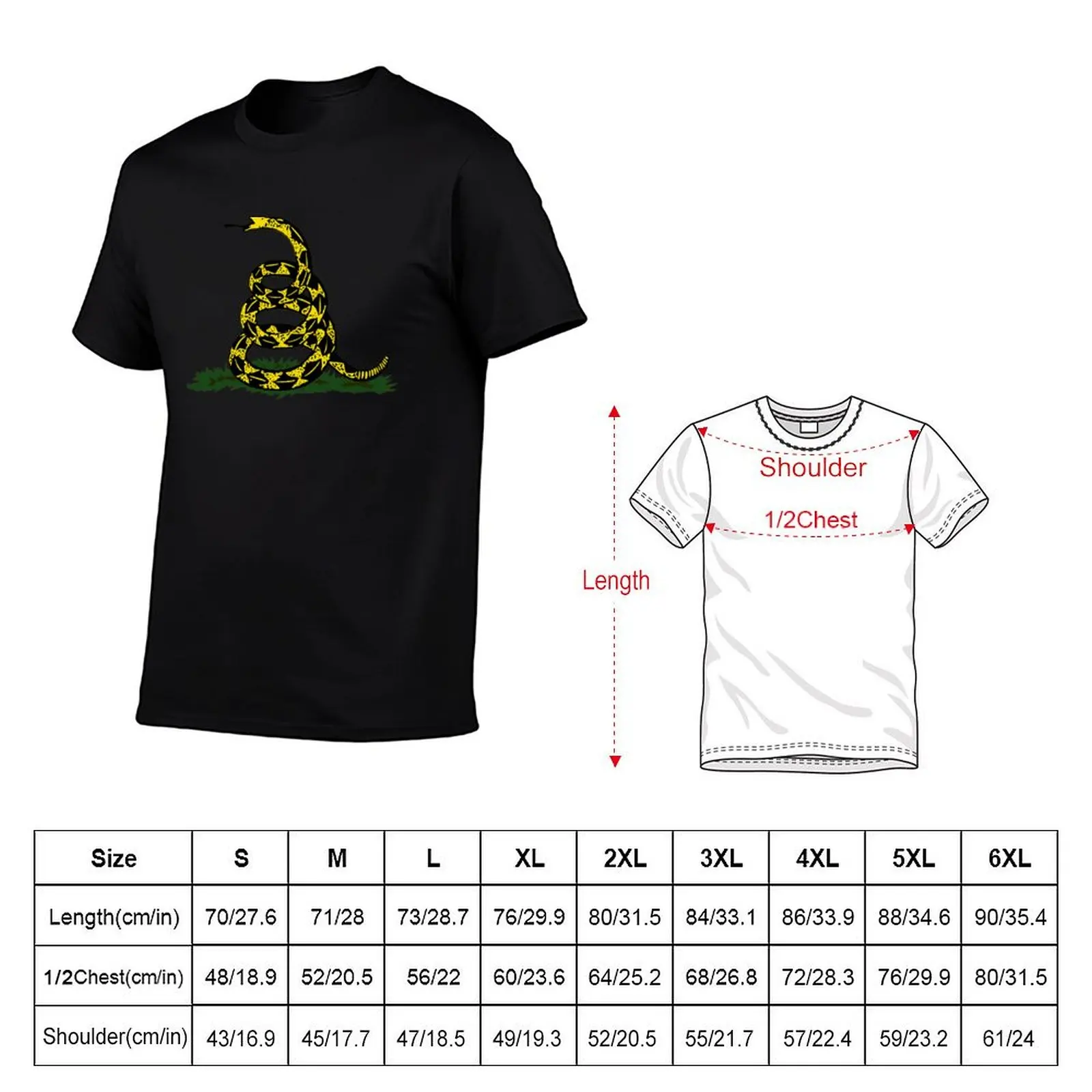 Gadsden Snake T-Shirt summer tops basketball graphic tees summer clothes vintage t shirts shirts graphic tee men