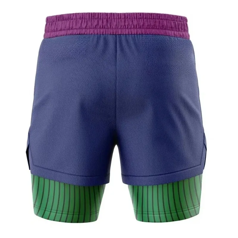2026 Summer Dragon Ball Z Men's Shorts 2-in-1 Double Layer Gym Short Oversized Men's Fitness Retro Causal Unisex Athletic Shorts view 3
