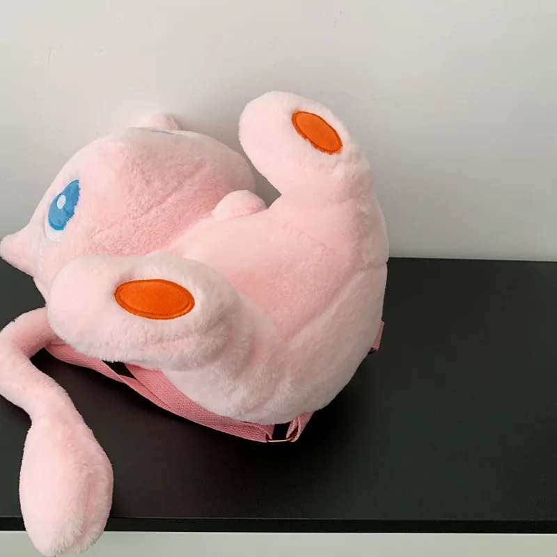 Cartoon Mew Sylveon Plüsch-Rucksack, weiche, flauschige, gefüllte Raichu-Umhängetasche für Studenten, tägliche Reiseaufbewahrung, Dekoration, Fans-Geschenke – Detail 17