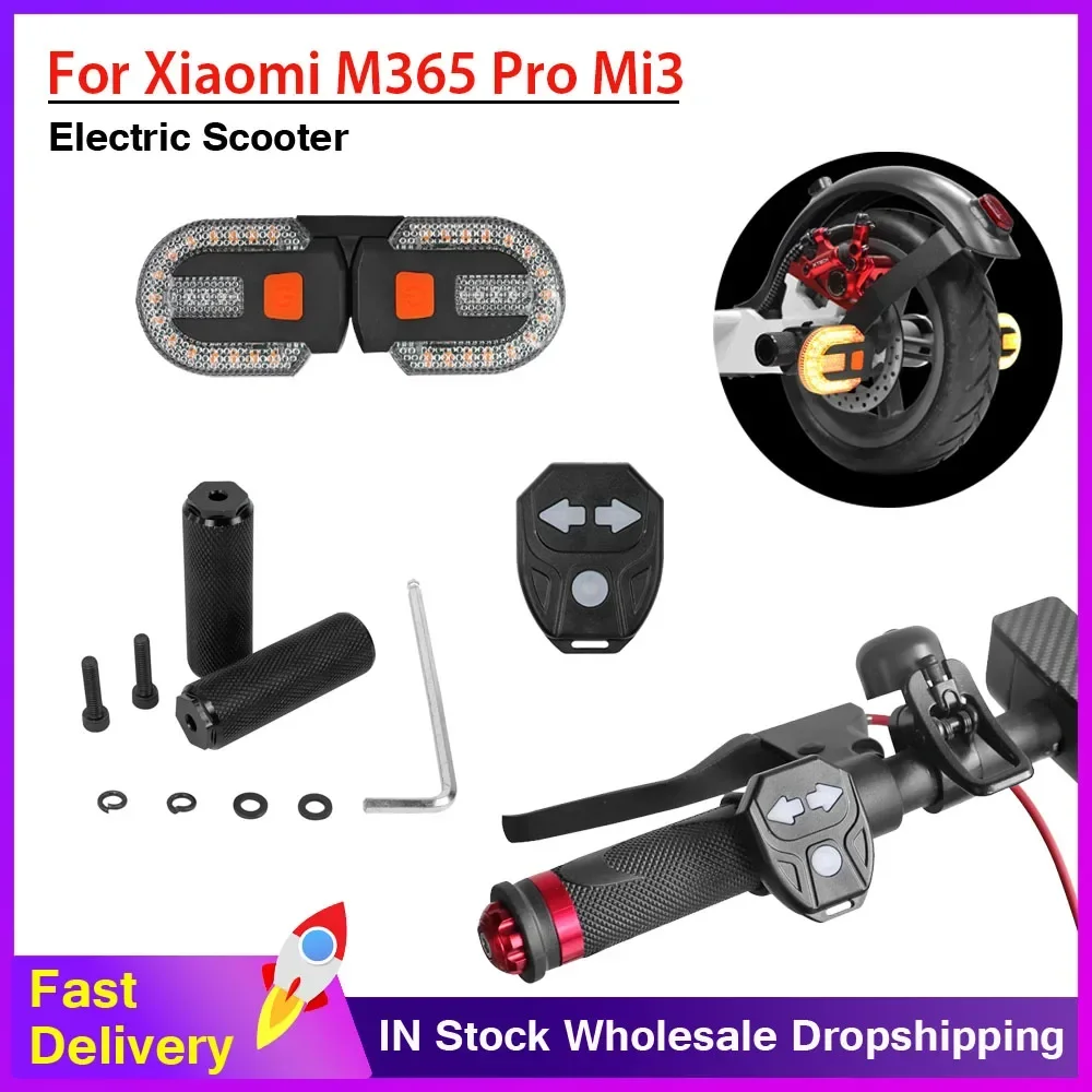 

Turn Signal Warning Led Lights Rear USB Rechargeable for Xiaomi Mi3 Pro2 Pro 1S Mi3 E-Scooter Wireless Remote Flashing Headlight