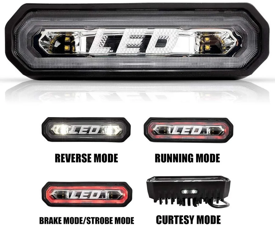 

7 inch LED Chase Light Bar Running Brake Reverse Strobe Tail Light for UTV ATV Off-road Vehicle
