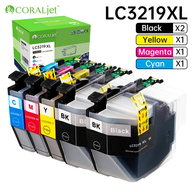 Coraljet LC3219 XL Ink Cartridges Replacement for Brother LC3219XL LC3217, Work for Brother MFC-J5330DW MFC-J5335DW MFC-J5730DW