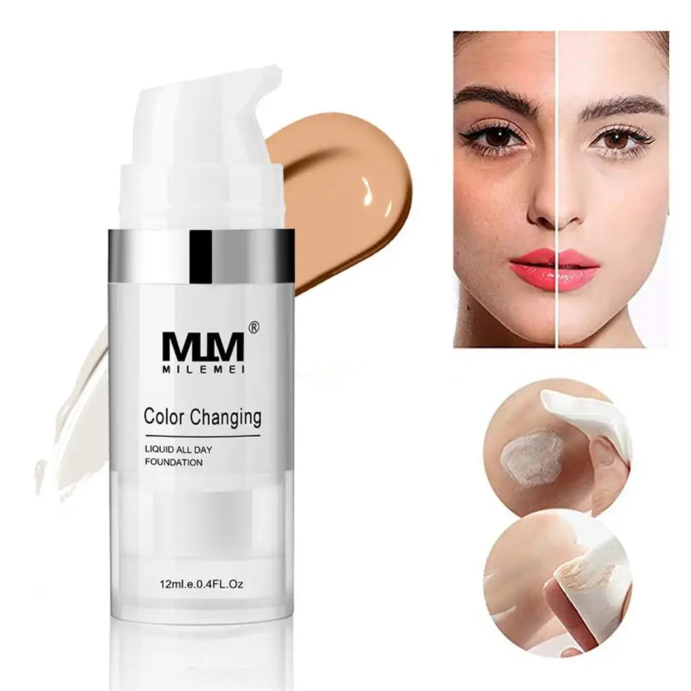 Creme facial para mulheres, leite de cabra, revitalizante completo, base impermeável, cobertura da capa, círculos de maquiagem, iluminar maquiagem, preguiçoso, E6Z4