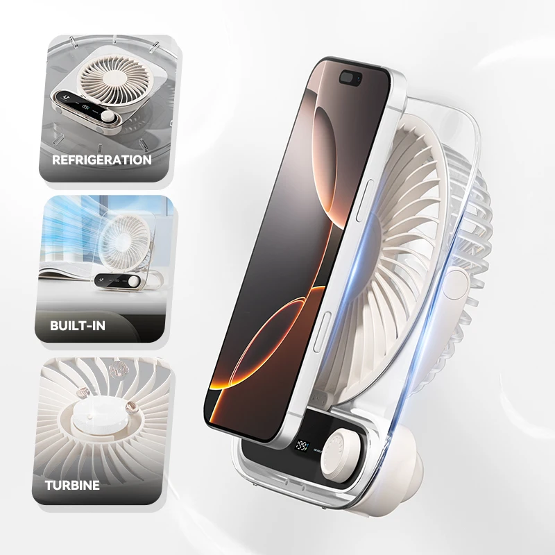 2025 مروحة سطح المكتب الجديدة المحمولة USB المحمولة رقيقة جدا الجدار شنقا شحن عنبر صغير مروحة كهربائية صغيرة