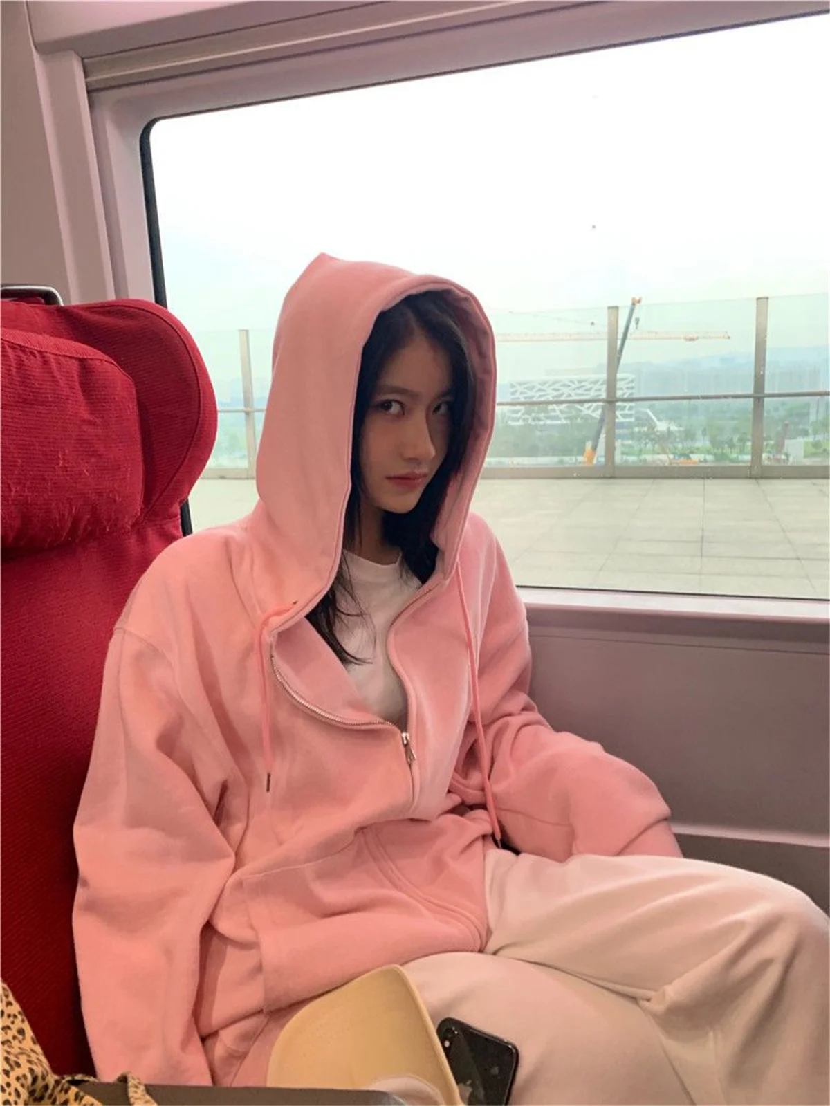 2025 nuove donne di arrivo felpe stile Y2K con cappuccio manica lunga pullover ragazze urbano moda casual allentata felpe streetwear