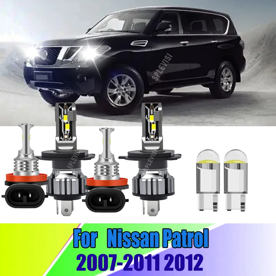 

Long-Distance No Dark Spots High/Low LED Headlight Fog Upgraded Car Lights For Nissan Patrol 2007 2008 2009 2010 2011 2012