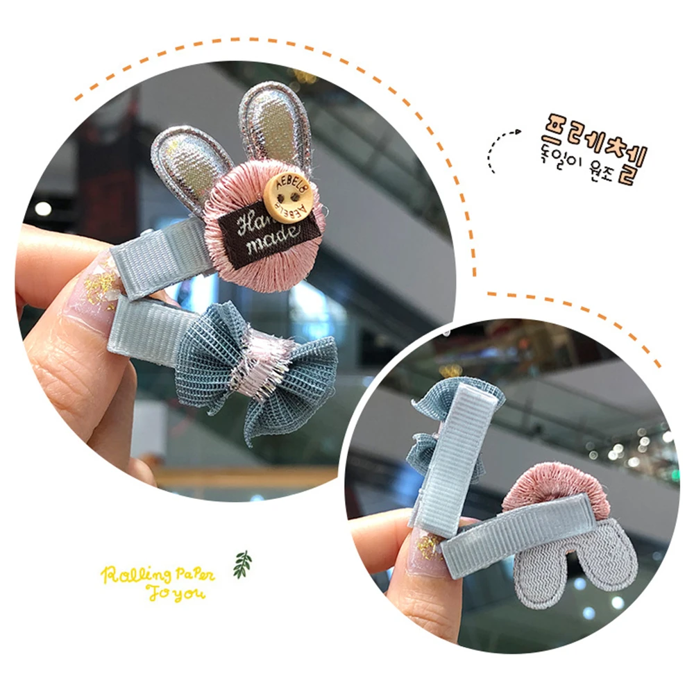 3/4pcs Children Fashion Flower Bow Hair Clip Cute Bear Rabbit Animal Hairpin Women Girls Bangs Clip Heart Star Princess Headwear