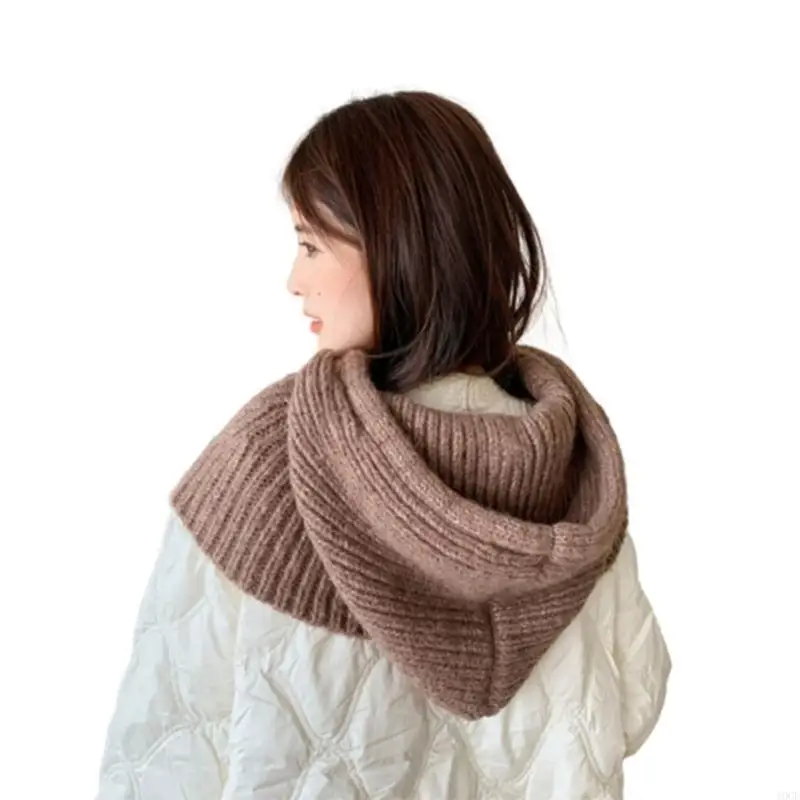 النساء الفتيات اليدوية محبوك القبعات مقنعين الشتاء الرقبة حماية قبعات الأزياء Y2K اكسسوارات الدفء أغطية الرأس لركوب الدراجات في #3