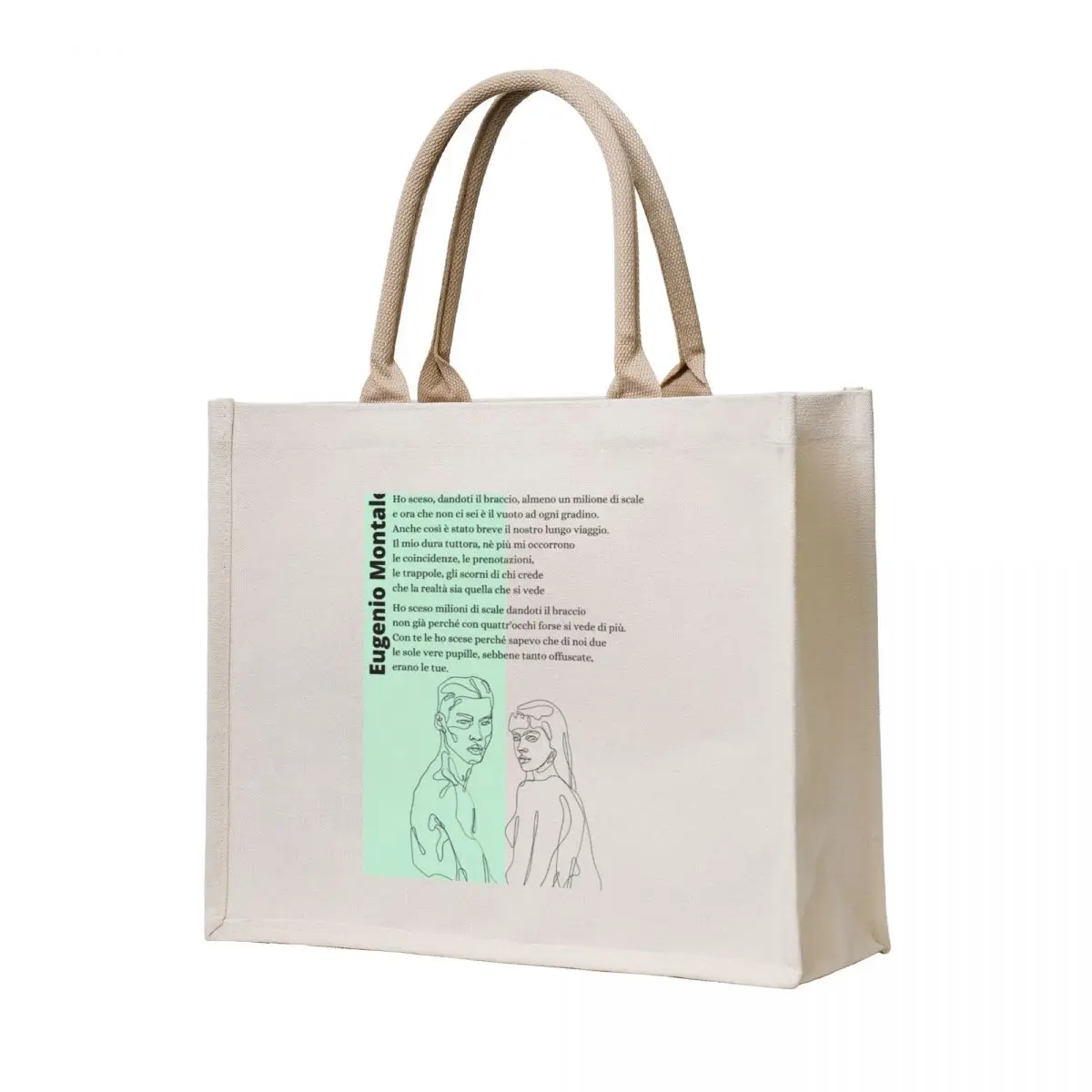 

Eugenio Montale, Ho sceso, dandoti il braccio, almeno un milione di scale Tote Bag Portable shopping bag Women's tote bag