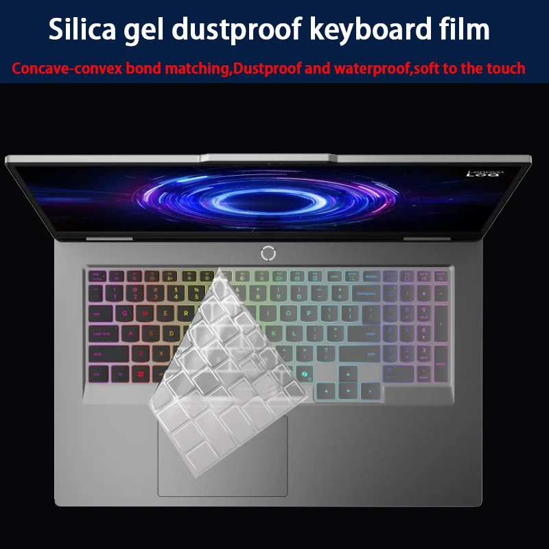 

For Lenovo LOQ 17IRX10 silicone keyboard film laptop screen film 17.3-inch HD tempered film blue light protective film