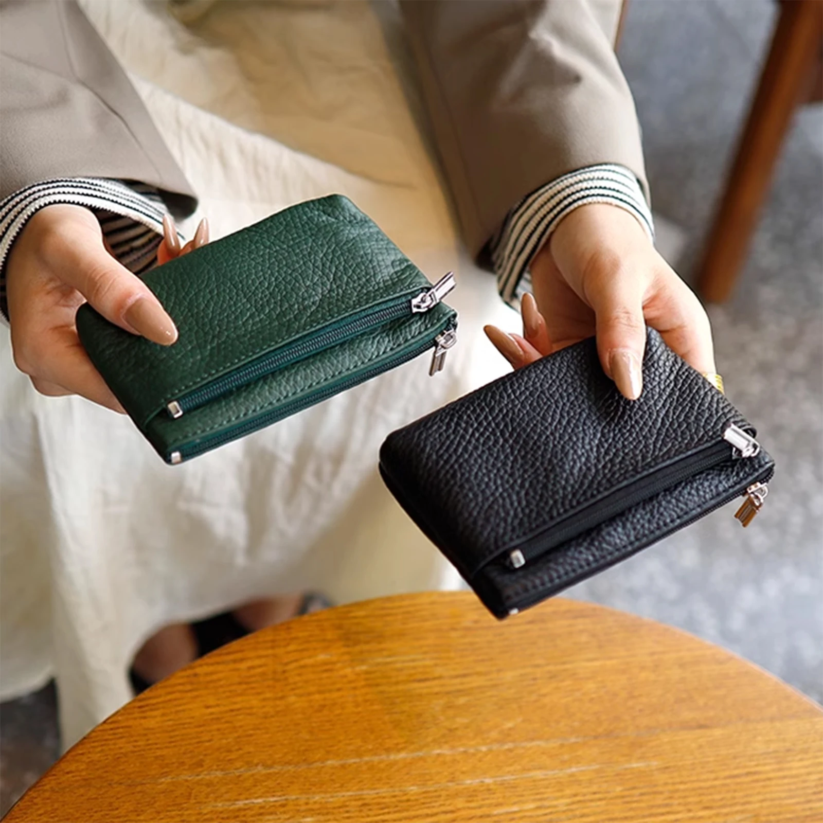 Fashion Genuine Leather Women Wallets Mini Purse Lady Small Leather Wallet with Coin Pocket