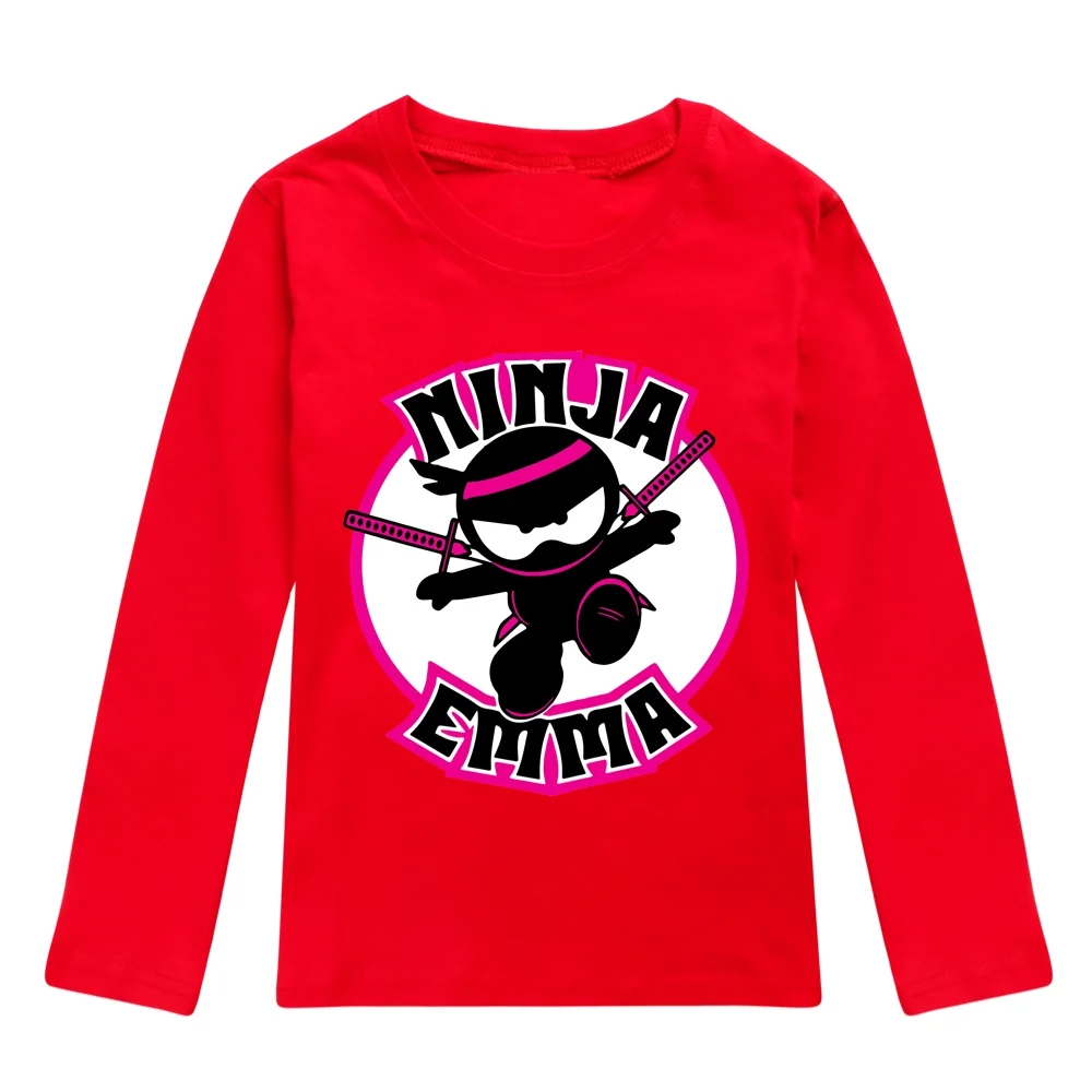 NINJA KIDZ Kids Clothes Summer Boys Fashion Long Sleeve T-Shirt boys Graphic Tee Baby Girls Tops Children Pullover Clothes