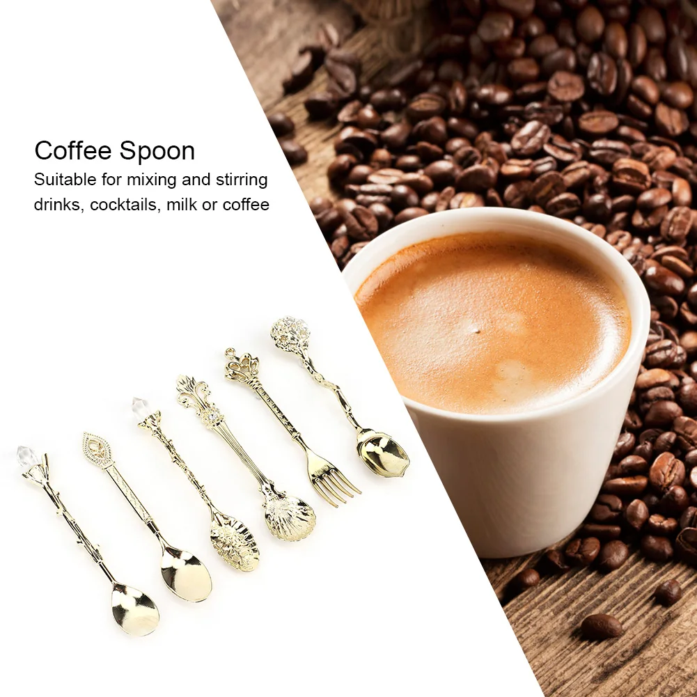 /Set Innovative Vintage Retro Zinc Alloy Spoons Fork Set Cutlery Kitchen Accessory Cutlery Spoon Kitchen Tools Vintage Spoon