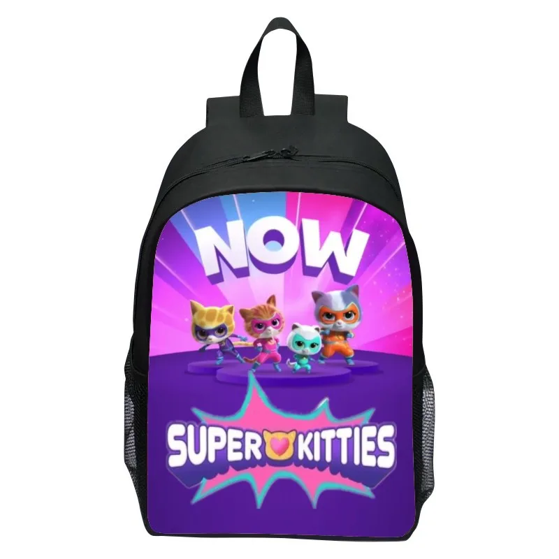 Ransel anak-anak 16 inci, SuperKitties, ransel sekolah dasar dan menengah, ransel TK untuk anak laki-laki dan perempuan