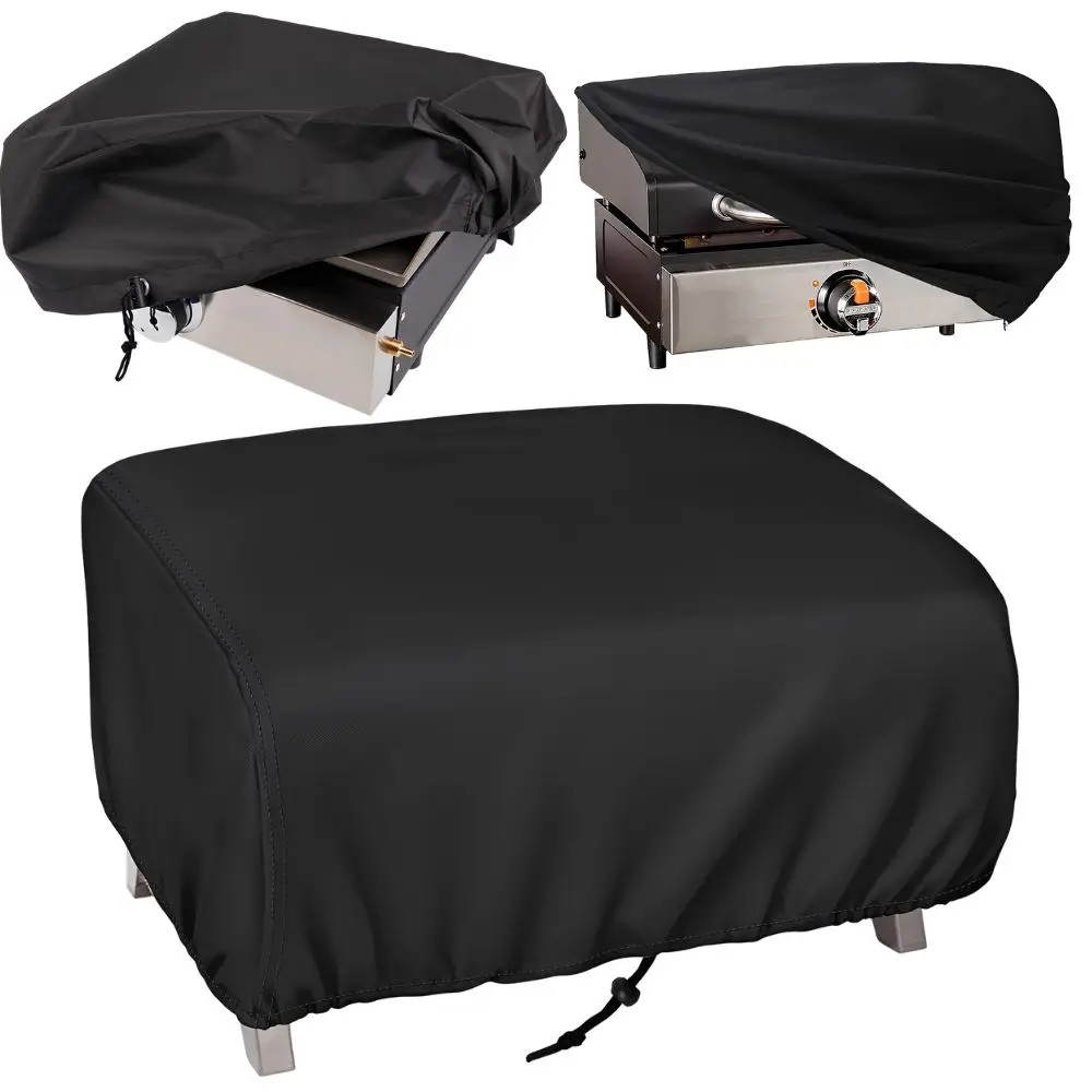 1pc 17 Inch Tabletop Griddle Grill Cover with Adjustable Drawstring for Tabletop Grills, UV Resistant YMY