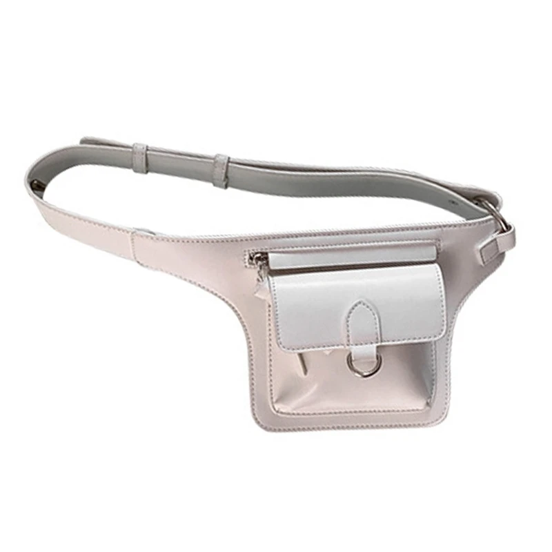 Y166 Women PU Leather Crossbody Waist Bag Small Fanny Pack Coin Purse Casual Outdoor Sport Cycling Shoulder Chest Belt Bag