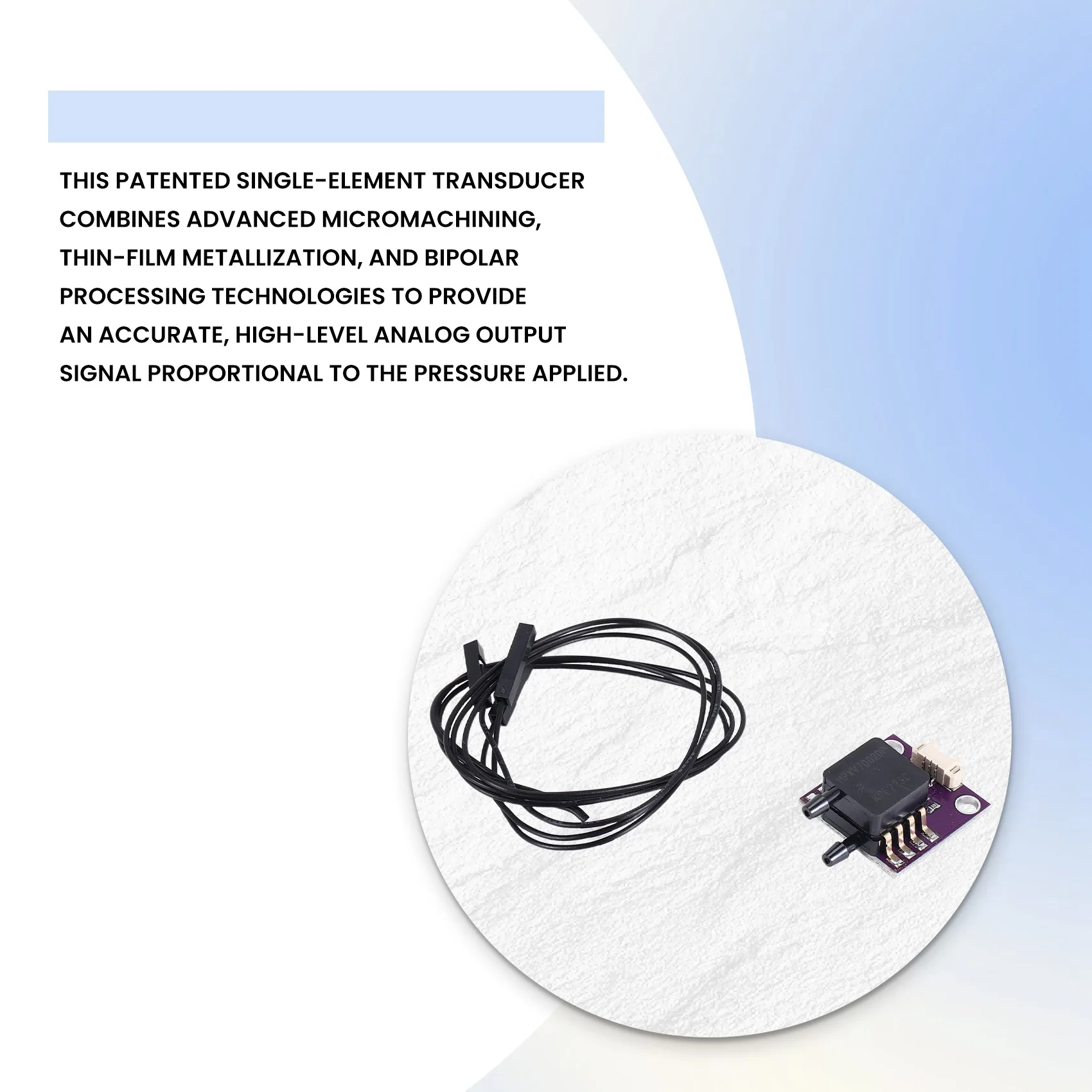 MPXV7002DP MPXV7002 Piezoresistive Transducer Differential Pressure Sensor For Arduino Microcontroller 2.5V 2 -2 Kpa-AT30