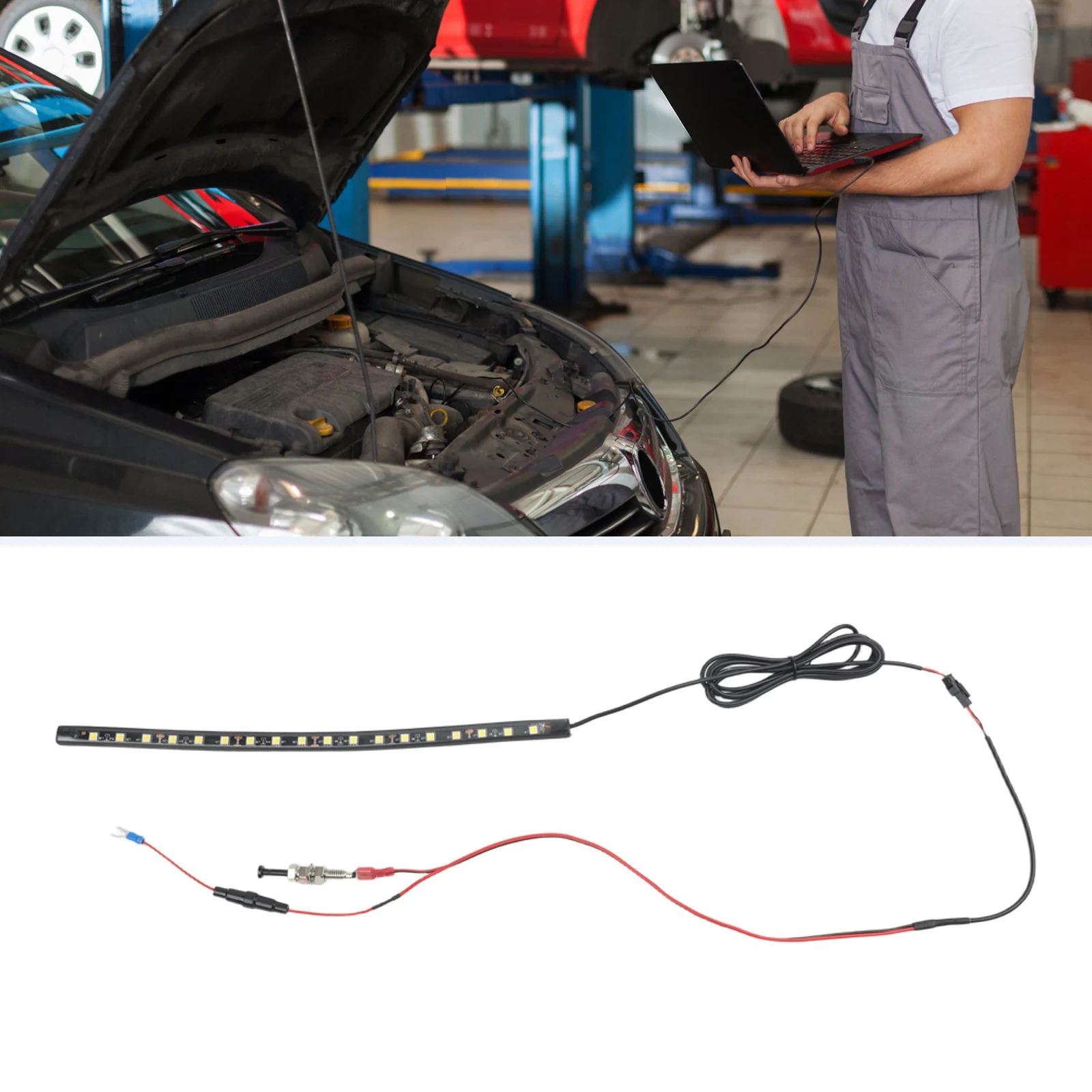 Repairing Vehicles Auto Repair Light 12V Work Light 12v Car Work Light Ambient Lighting Black Easy To Remove Fits All Vehicles