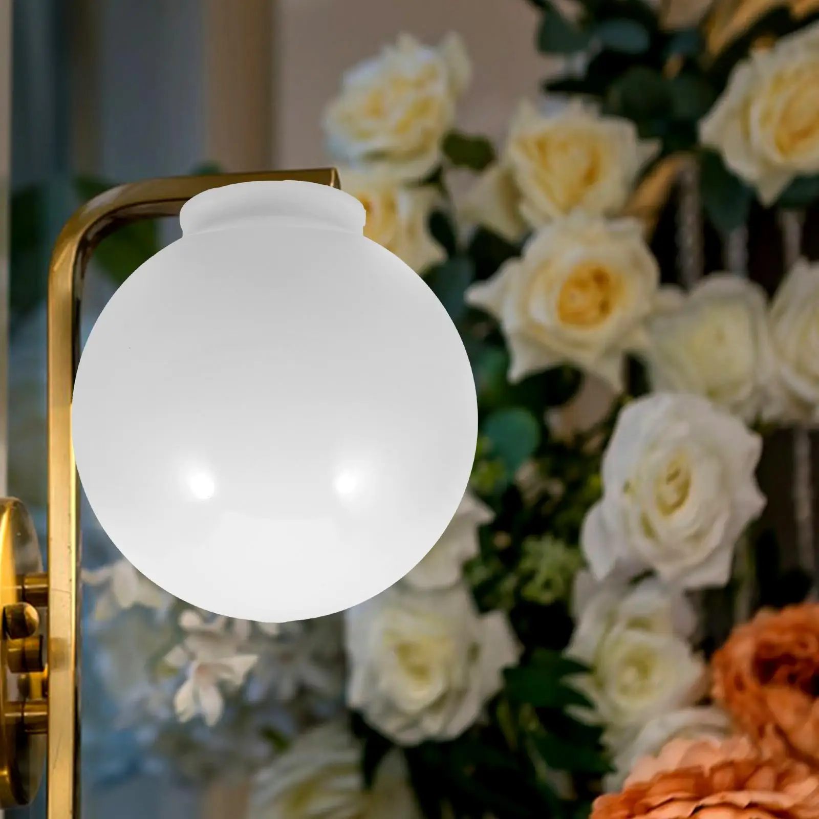 Acrylic Shaped Lamp Shade Outdoor Round Lampshade Globe Light Cover Milk White Waterproof Spherical Shades