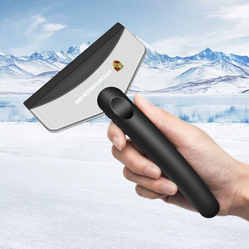 Car Snow Brush Cleaning Shovel Glass Ice Scrapers Tool For Porsche 911 Taycan Panamera Cayenne Macan Boxster Cayman Accessories