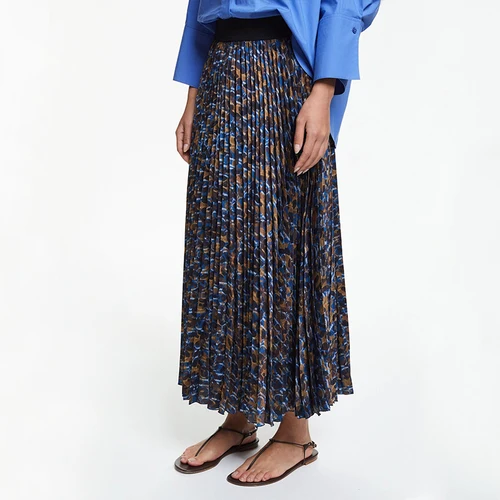 Imagen 2 del producto CHCH-Falda larga con estampado Floral de leopardo para mujer, faldas Midi de cintura alta, Bodycon elegante, Sexy, de oficina