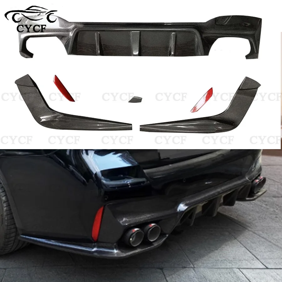 

Для BMW 5 серии M5 F90 G30 G38 задний бампер из углеродного волокна, спойлер, диффузор, защитная пластина на крыло, автозапчасти