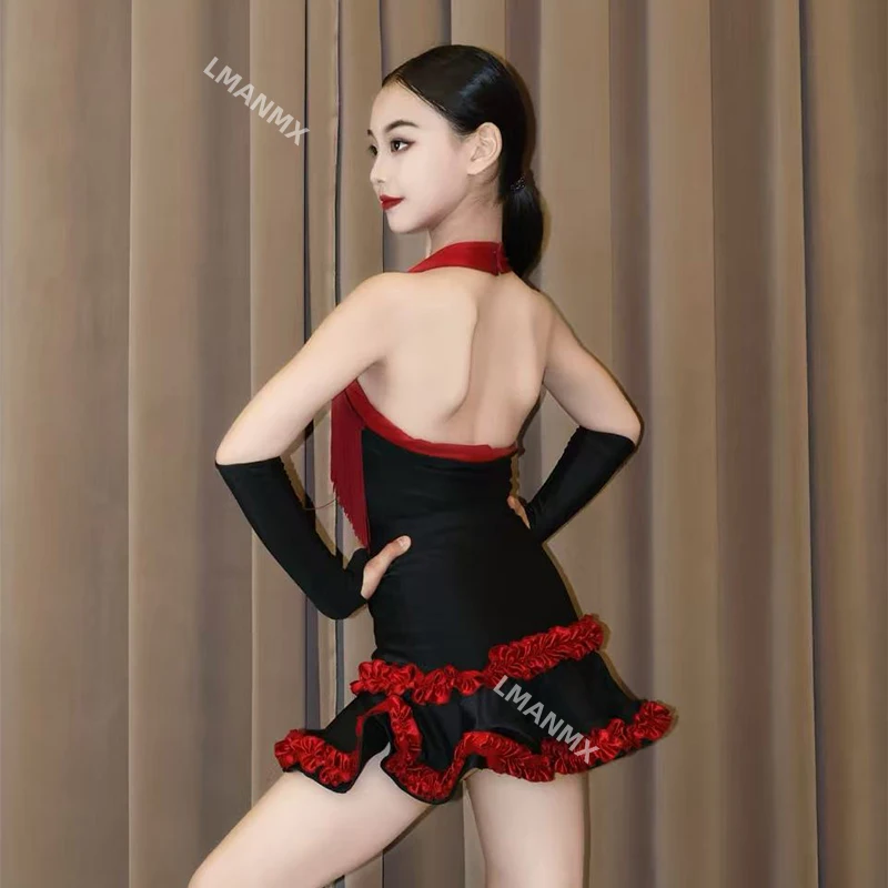 Mädchen 2025, neues Herbst/Winter-Tanz-Tutu für die tägliche Praxis mit Quasten für Kinder