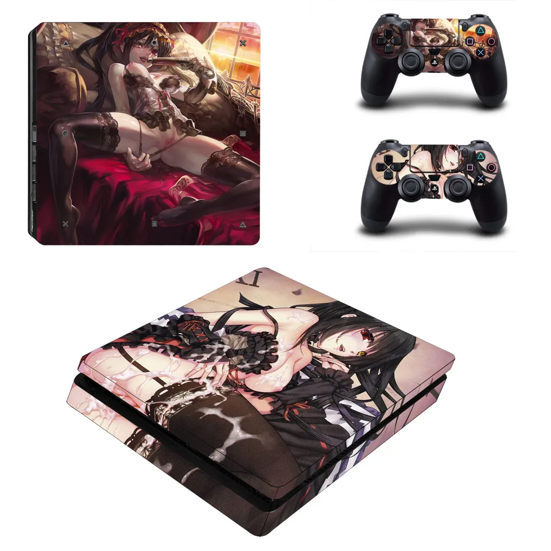 

DATE A LIVE Tokisaki Kurumi PS4 Slim Skin Sticker Decal Cover Protector For Console and Controller Skins Vinyl