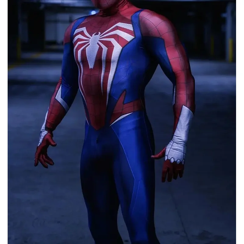 Halloween Peter Parker Spider Suit in PS5 Spider 2 supereroe Costume Cosplay completo Spiderman body Zentai Second tute