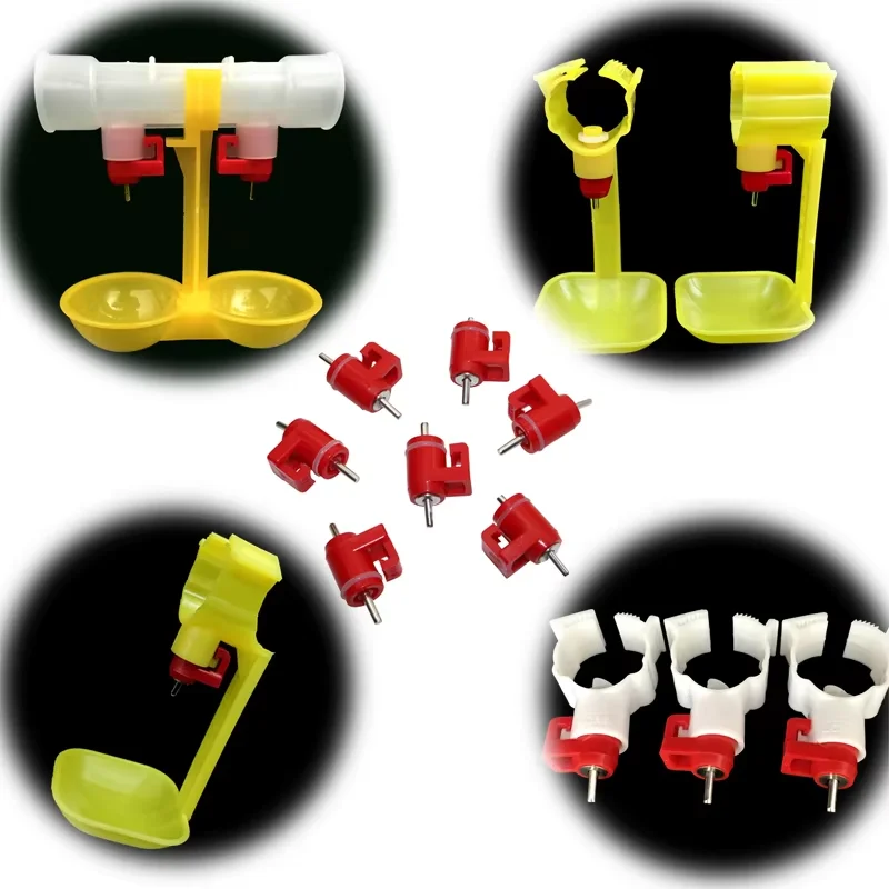 5 pçs de aço inoxidável automático mamilo beber frango pássaro codorna água potável fonte boca água aves agricultura equipamentos