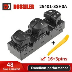 25401-3SH0A Dossiler Electric Power Car Window Master Switch For Nissan Sentra 254013SH0A 25401-3TA5A 25401-3NA0A 25401-3NA0B