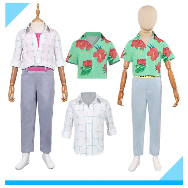 

Demons Boys Kids Abby Jinu Cosplay Vest Shirt Pants Belt Cartoon Hunters Fantasia Costume Outfits Halloween Carnival Party Suit