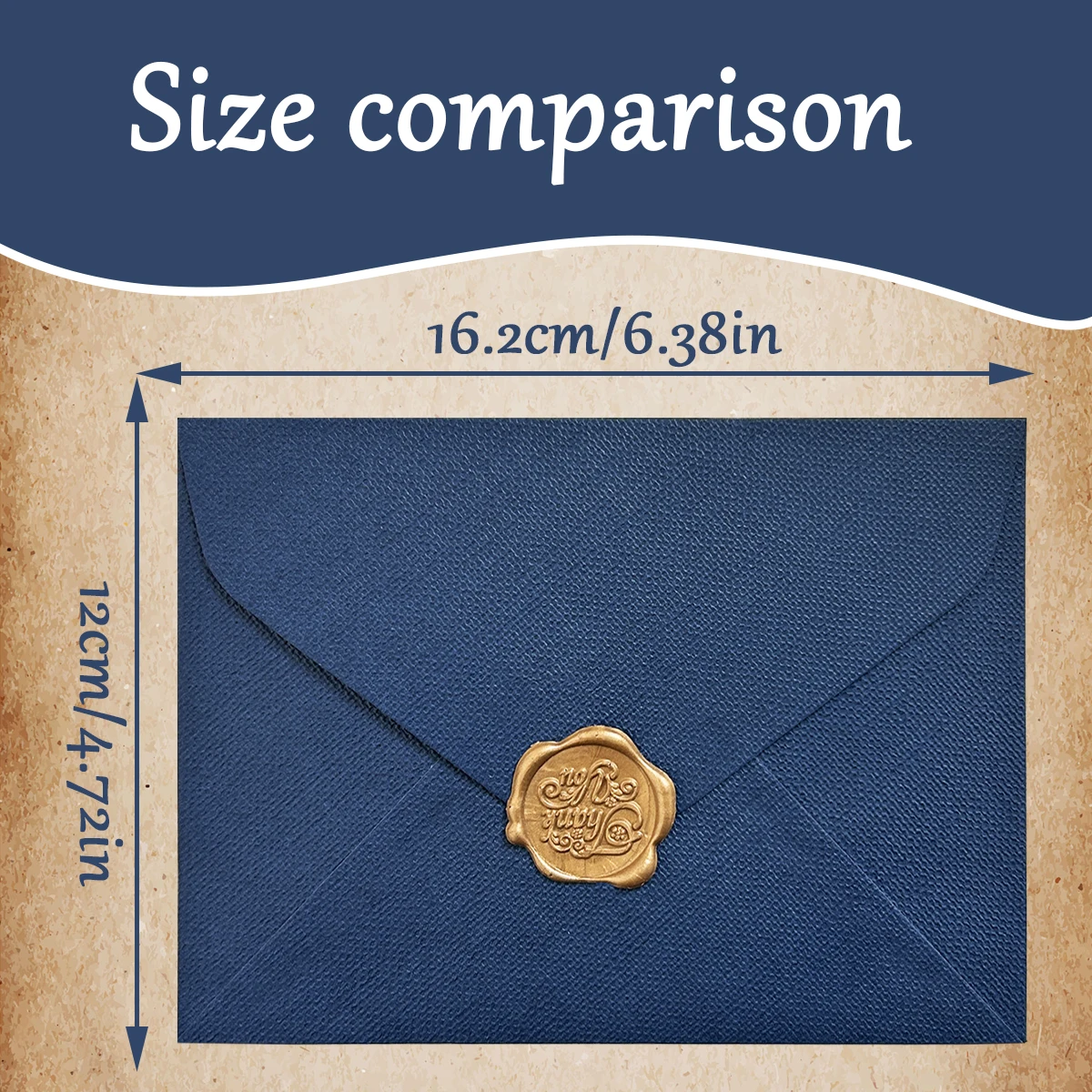 Lin - Enveloppes en papier spécial à motifs avec sceaux de cire |   Élevez votre correspondance