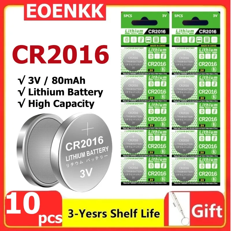 2-50 Stuks Cr2016 Knop Batterijen Cr2016 Br2016 Dl2016 Cel Munt Lithium Batterij 3V Cr 2016 Voor Horloge Elektronisch
