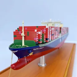 Ship Model Ornaments HMM Container Freight Ship Model Finished Alloy Ship Collection Gift Decoration Tugboat Model