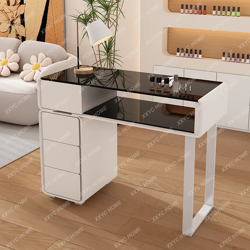 

Organisation Modern Nail Table Professional Oficce Black Beauty Nail Desk Salon Workstation Luxury Mesas Manicuristas Furniture